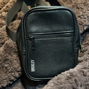 Brixley Black Faux Leather Crossbody Bag